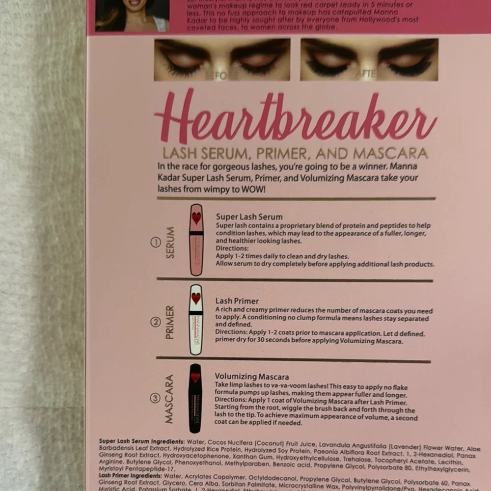 Manna Kadar Beauty Heartbreaker Lash Set - Gold, White, Black